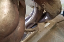 Detail, bronze figure.