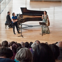 Marion Newman with musicians.